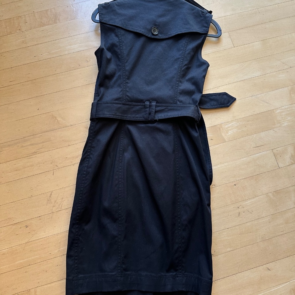 Burberry Brit Black Trench sleeveless Dress/Vest,  2,  GD1195 - Picture 6 of 6
